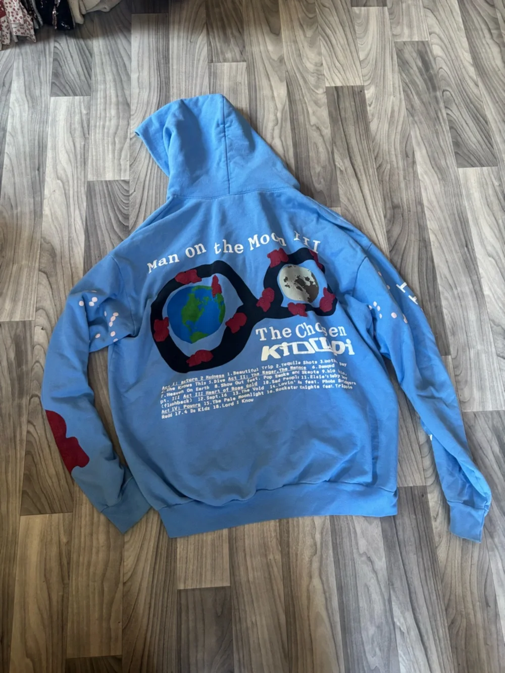 Kid Cudi MOTM 2XL Man on the Moon Blue Hoodie - Picture 2 of 3